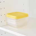 IKEA PRUTA 3PCS/SET FOOD CONTAINER, TRANSPARENT/YELLOW 0.6L (20 OZ)