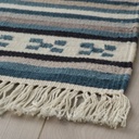 IKEA KATTRUP RUG, FLATWOVEN, HANDMADE/BLUE 75X150CM (2'-6"X4'-11")