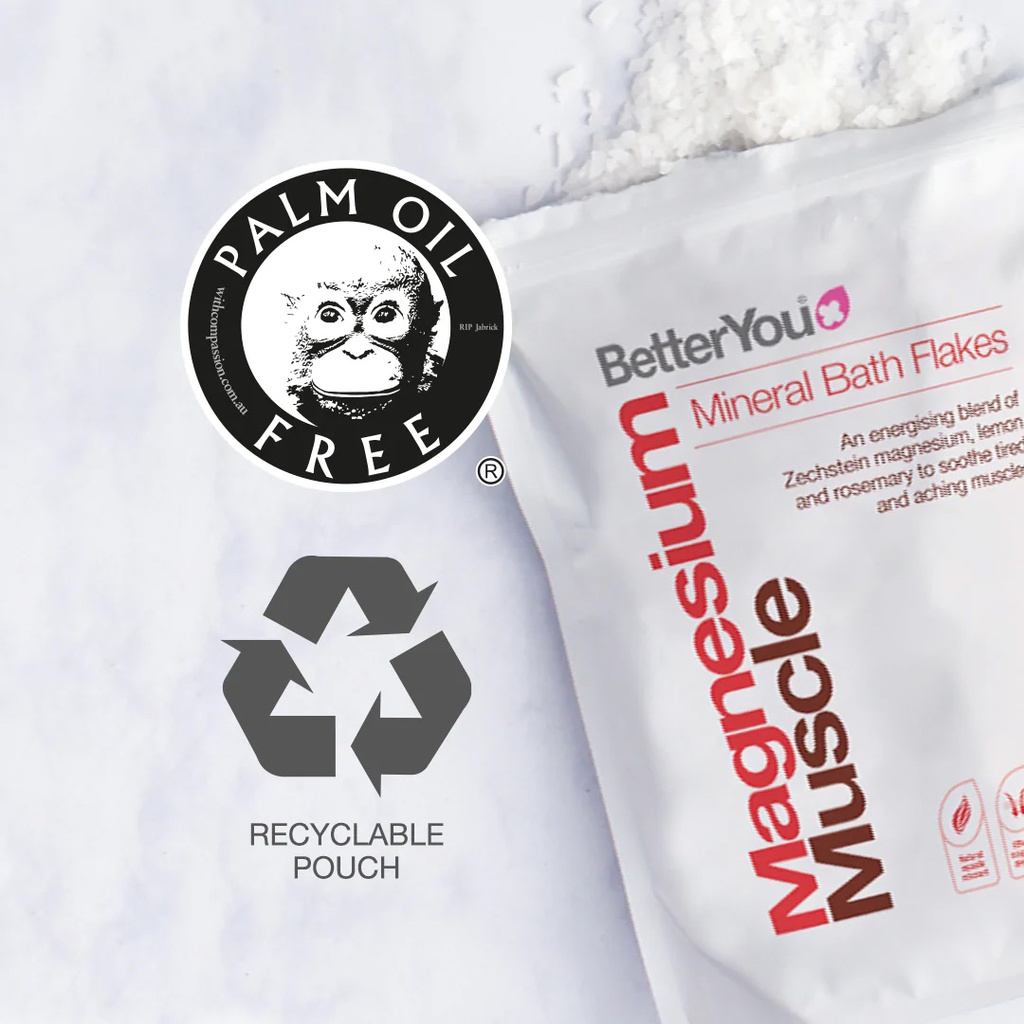 BETTER YOU MAGNESIUM MUSCLE MINERAL BATH FLAKES 1KG