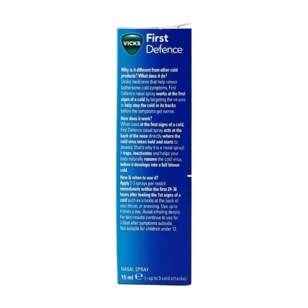 VICKS FIRST DEFENSE NASAL SPRAY 15ML