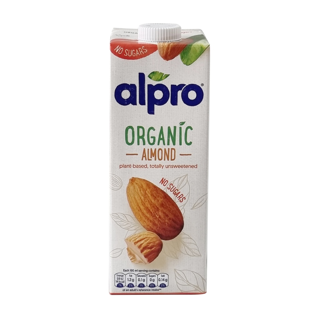 ALPRO ORGANIC ALMOND MILK 1LTR