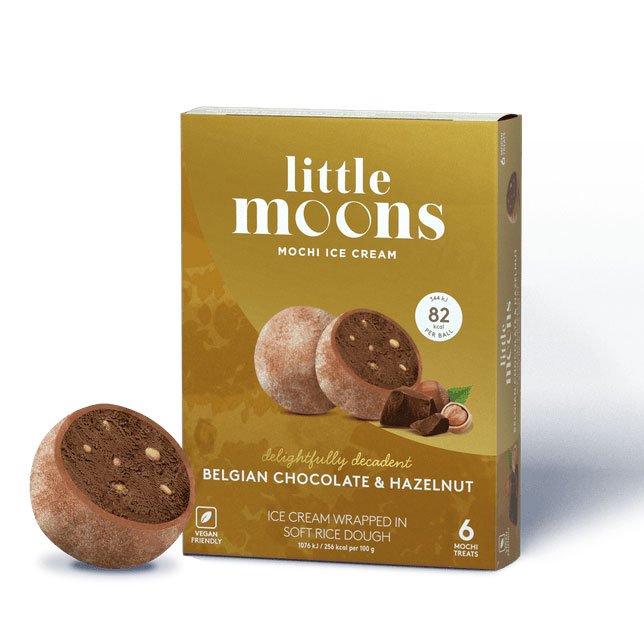 LITTLE MOONS MOCHI ICE CREAM CHOCOLATE & HAZELNUT 6'S 192G