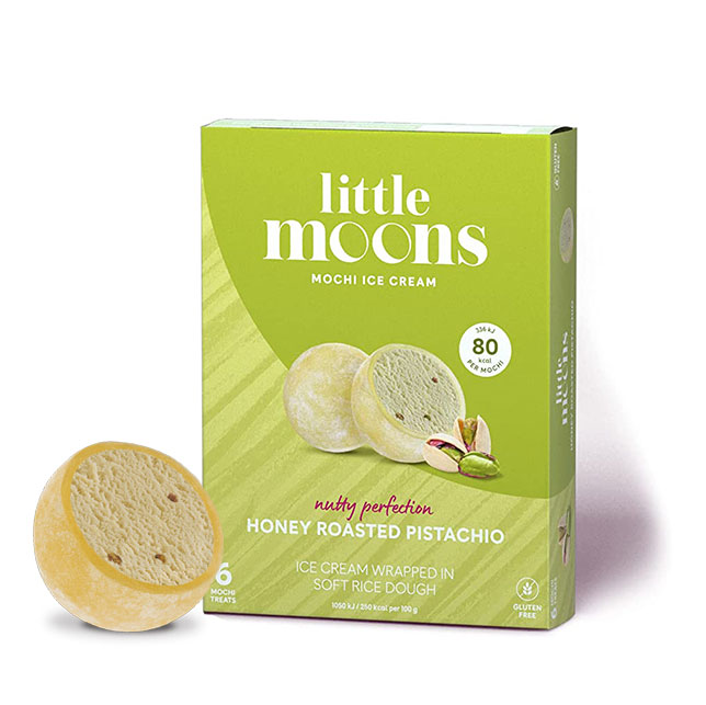 LITTLE MOONS MOCHI ICE CREAM PISTACHIO 6'S 192G