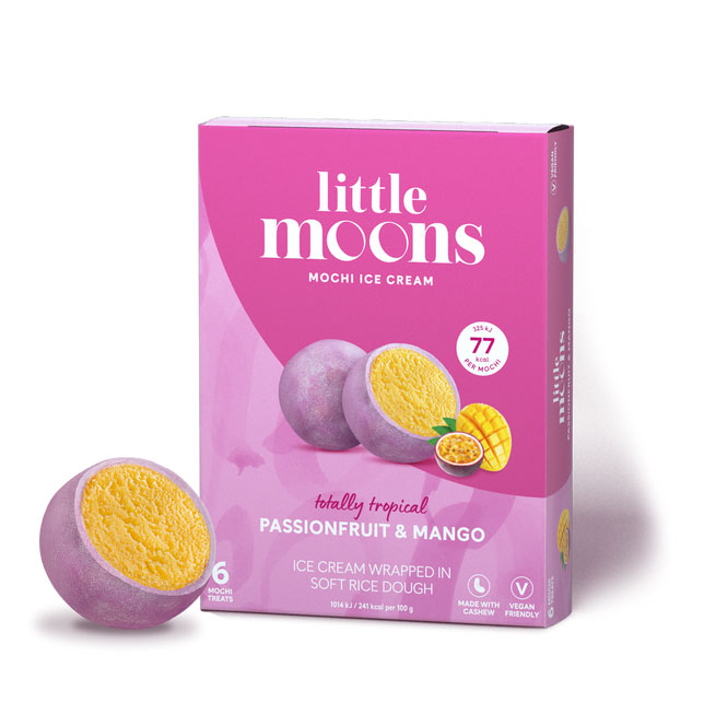 LITTLE MOONS MOCHI ICE CREAM PASSIONFUIT & MANGO 6'S 192G