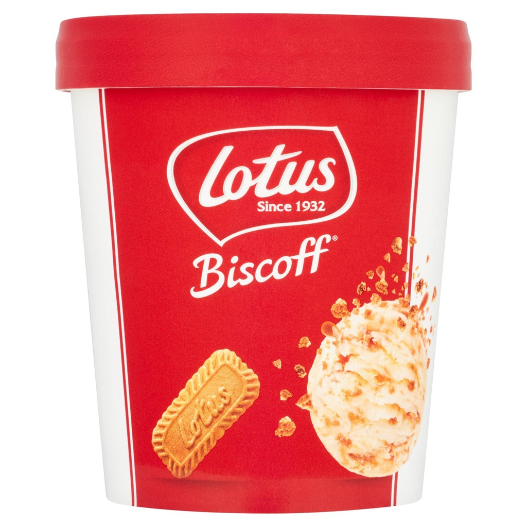 LOTUS BISCOFF ICE CREAM TUB 460ML