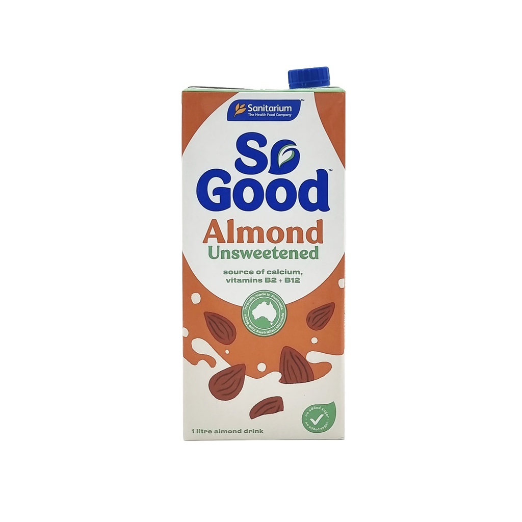 SO GOOD ALMOND MILK 1LTR UNSWEETENED