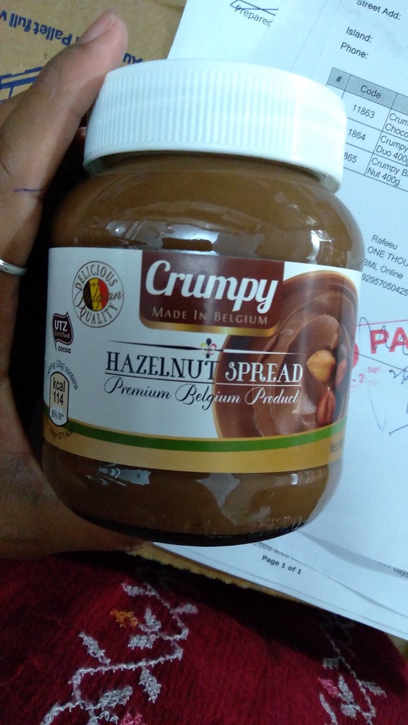 CRUMPY BREAD SPREAD 400G HAZELNUT