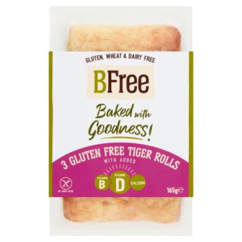 BFREE 3 GLUTEN FREE TIGER ROLLS 165G