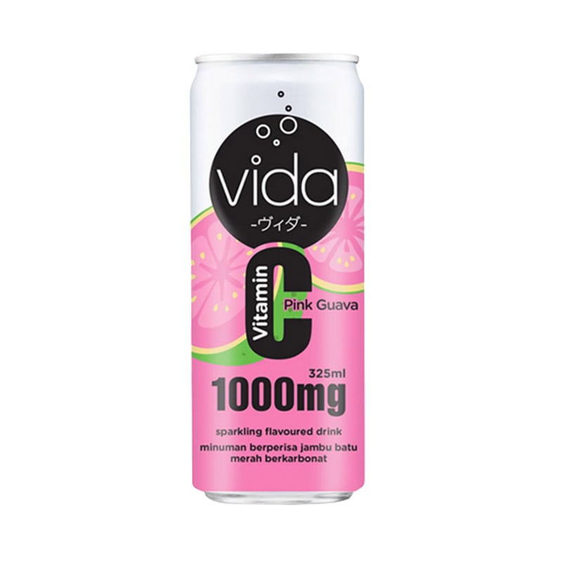 VIDA C 1000MG PINK GUAVA SPARKLING DRINK 325ML