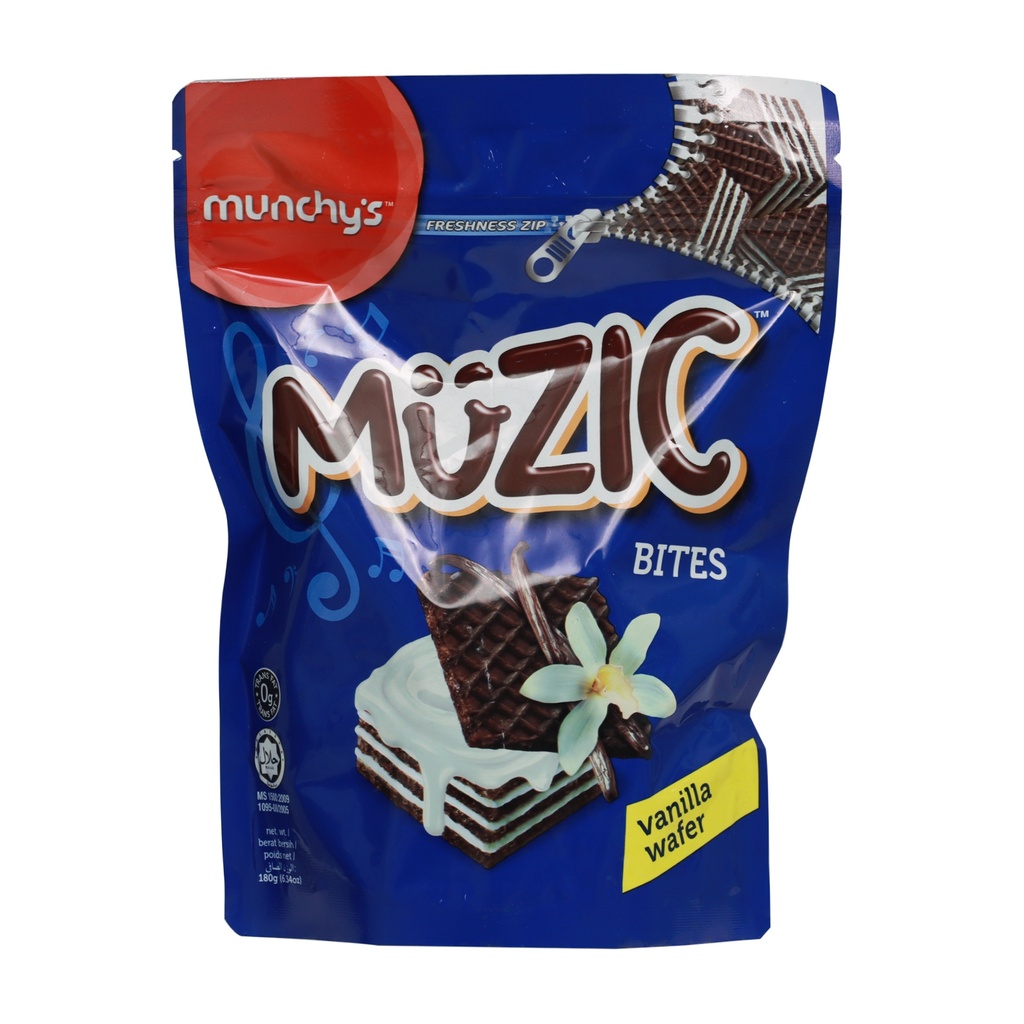 MUNCHY'S MUZIC VANILLA WAFER CUBE 180G