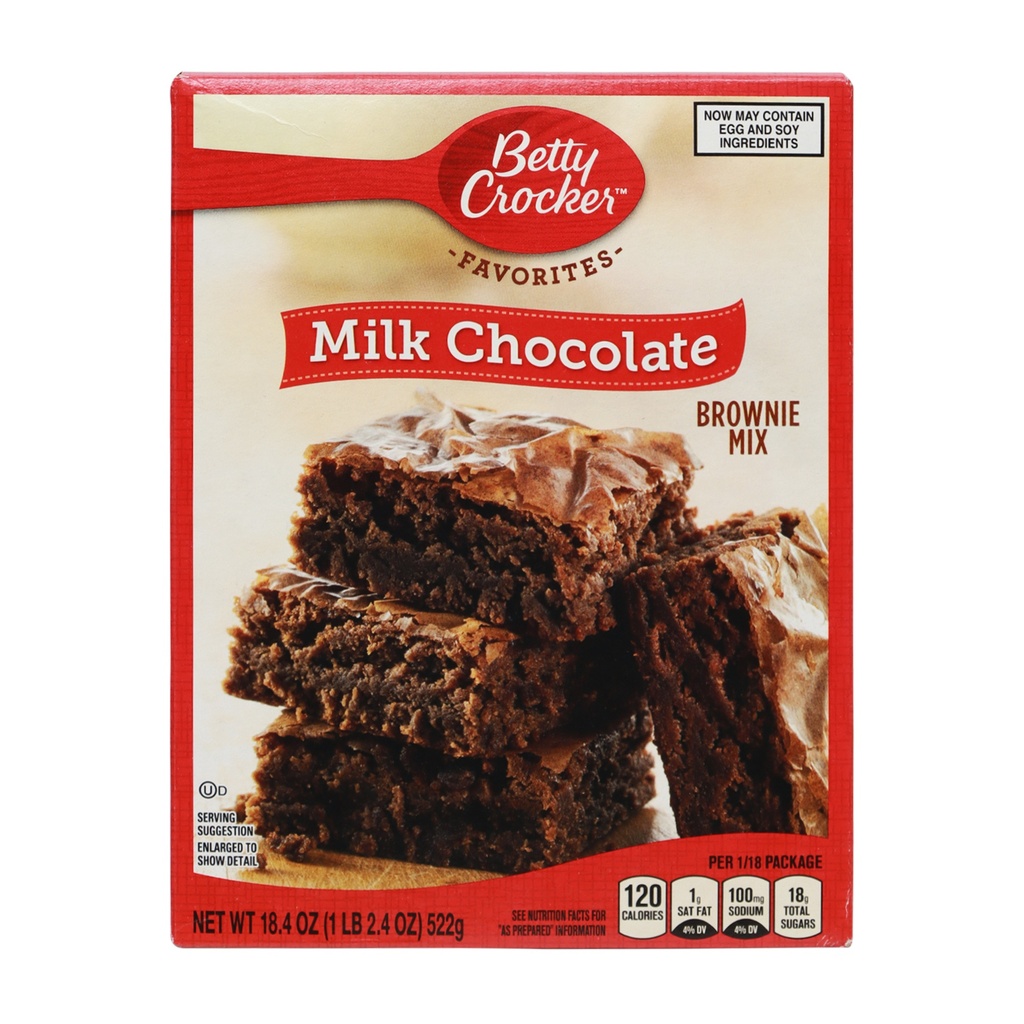 BETTY CROCKER MILK CHOCOLATE BROWNIE MIX 522G