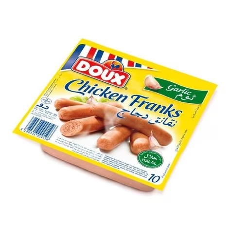 DOUX CHICKEN GARLIC FRANK (SAUSAGES) 340G