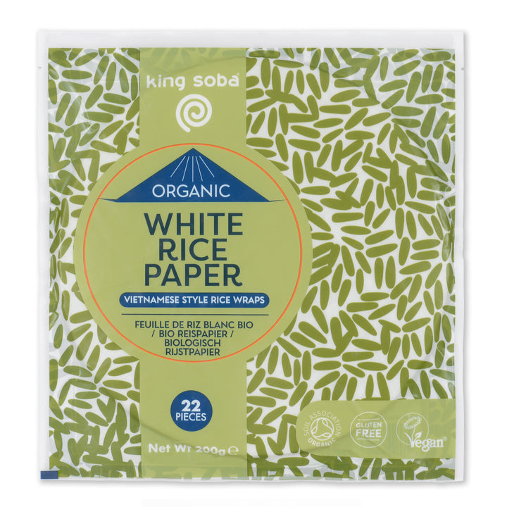 KING SOBA ORGANIC 22'S WHITE RICE PAPER 200G