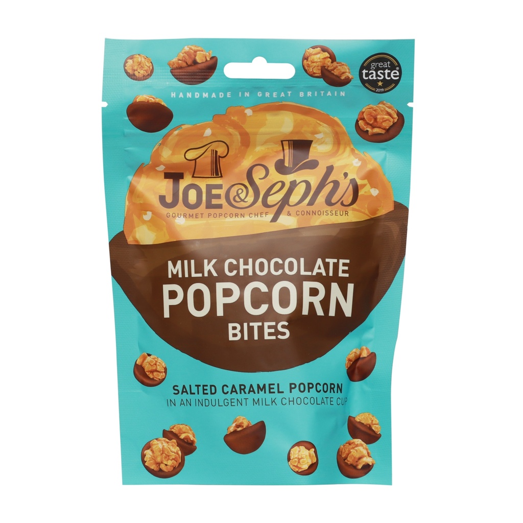 JOE & SEPH'S MILK CHOCOLATE POPCORN BITES 63G