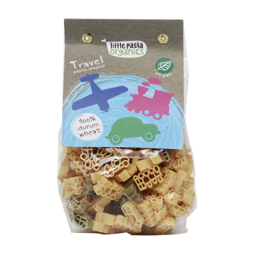 LITTLE PASTA ORGANICS TRICOLOUR TRAVEL PASTA SHAPE 250G