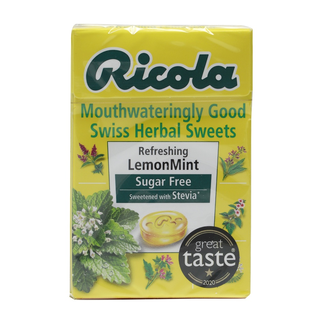 RICOLA REFRESHING LEMONMINT SUGAR FREE SWEETS 45G