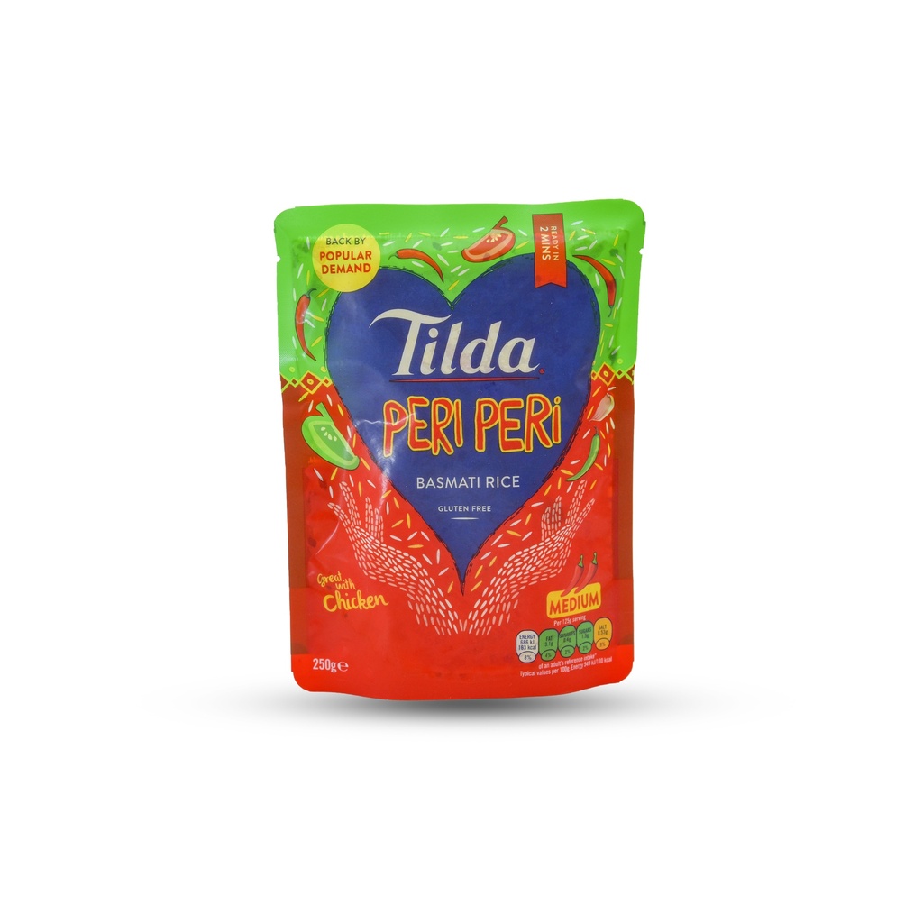 TILDA STEAMED PERI PERI BASMATI RICE 250G | WHIM