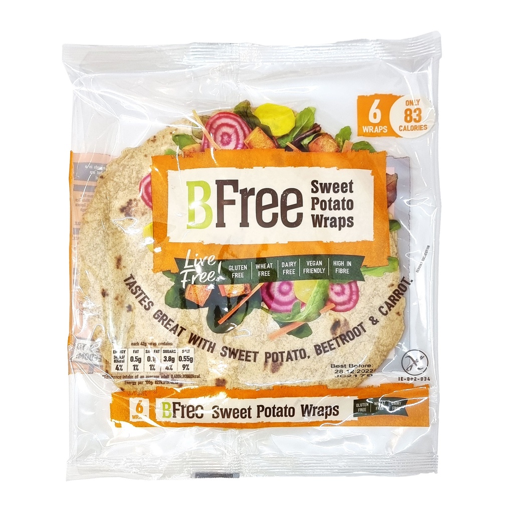 BFREE GLUTEN FREE SWEET POTATO WRAPS 252G