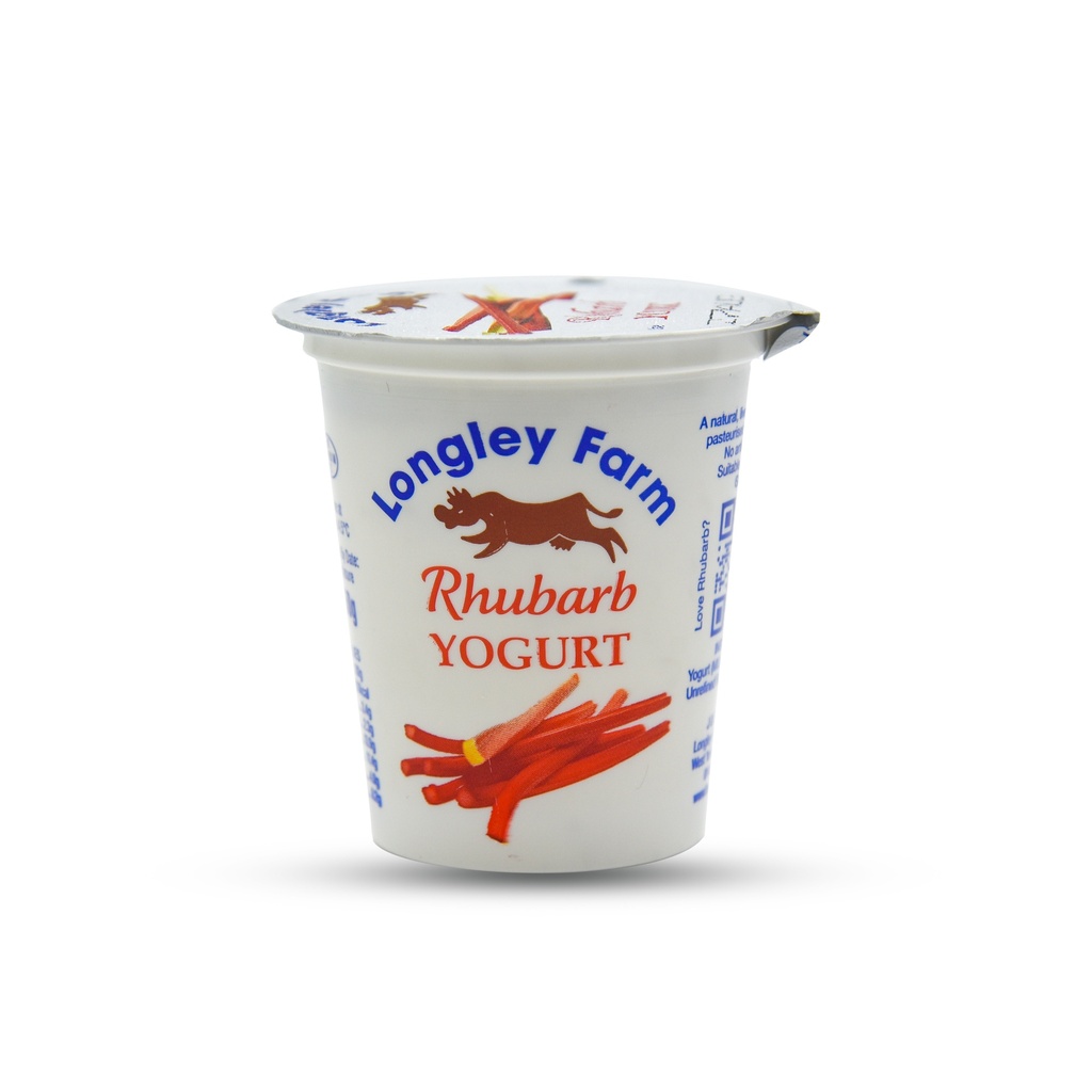 LONGLEY FARM RHUBARB YOGURT 150G