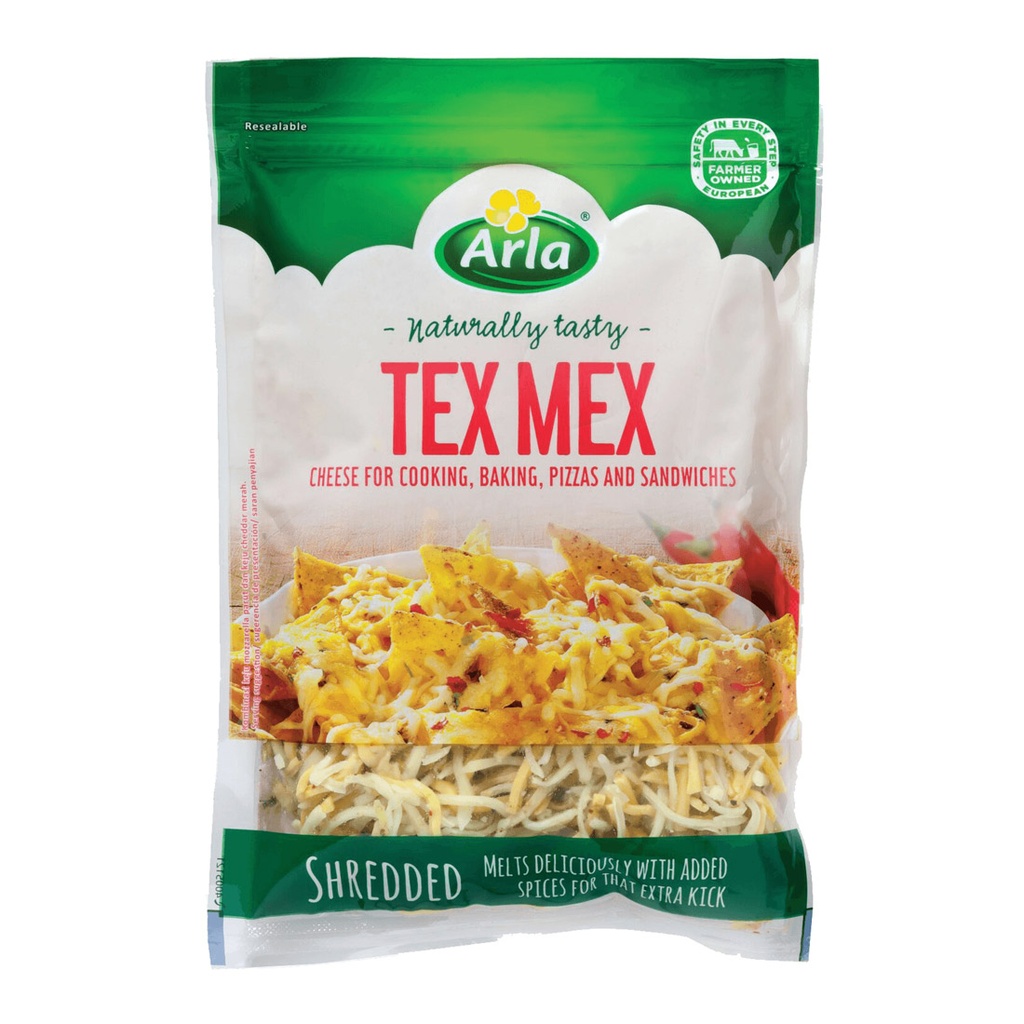 ARLA TEX MEX MIXED CHEESE SHREDDED 175G