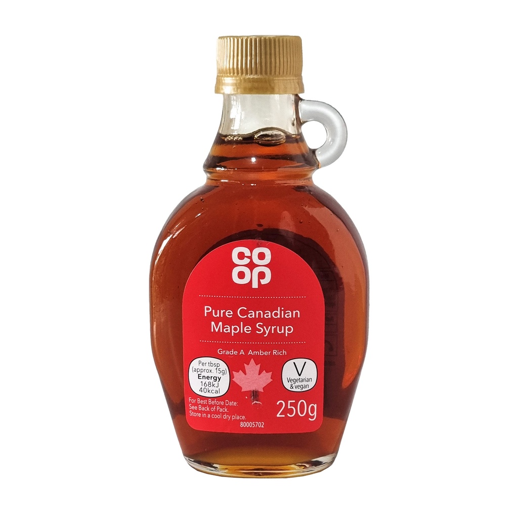 CO-OP PURE CANADIAN MAPLE SYRUP 250G