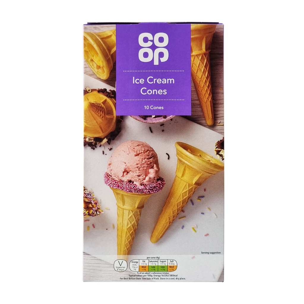 CO-OP ICE CREAM CONES 10'S