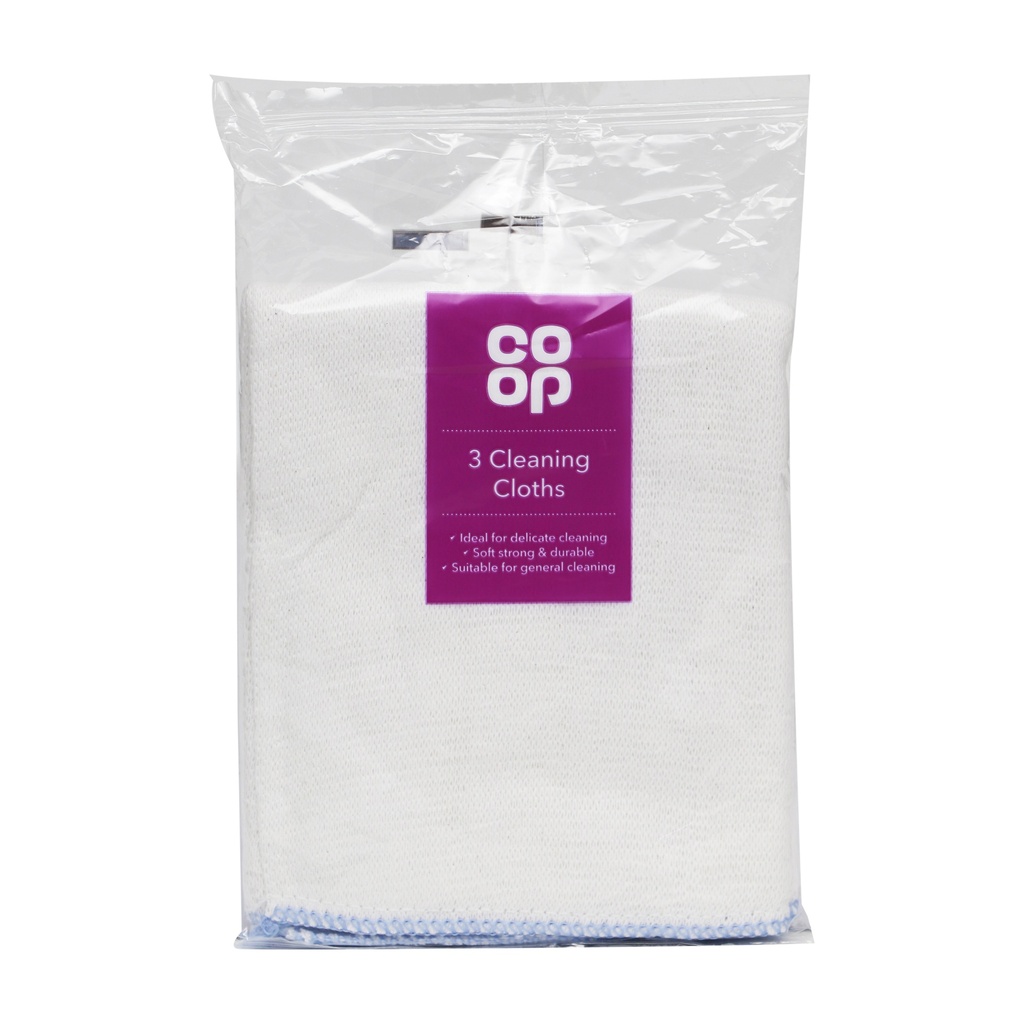 CO-OP 3 CLEANING CLOTHS