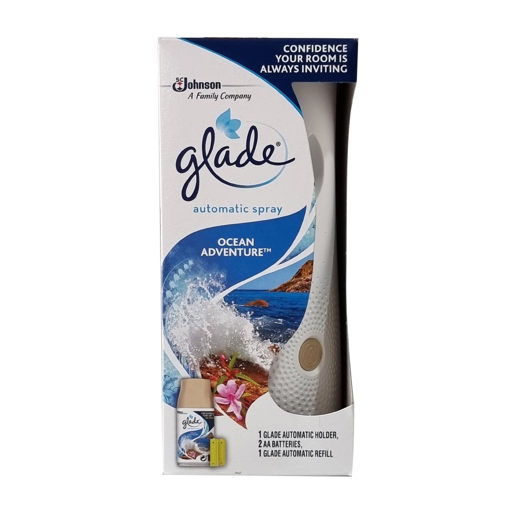 GLADE AUTOMATIC AIR FRESHENER SPRAY HOLDER WITH OCEAN ADVENTURE 269ML