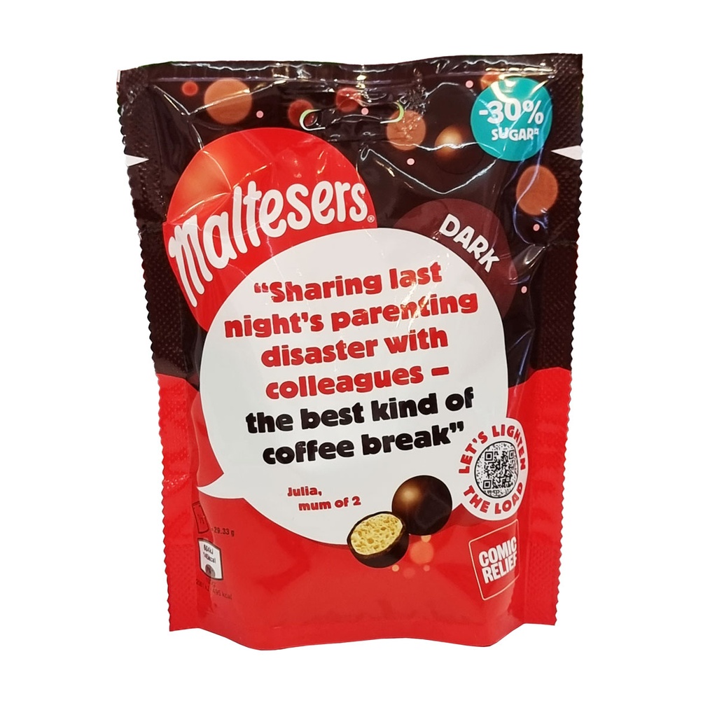 MALTESERS 65% COCOA DARK BUTTONS POUCH 88G