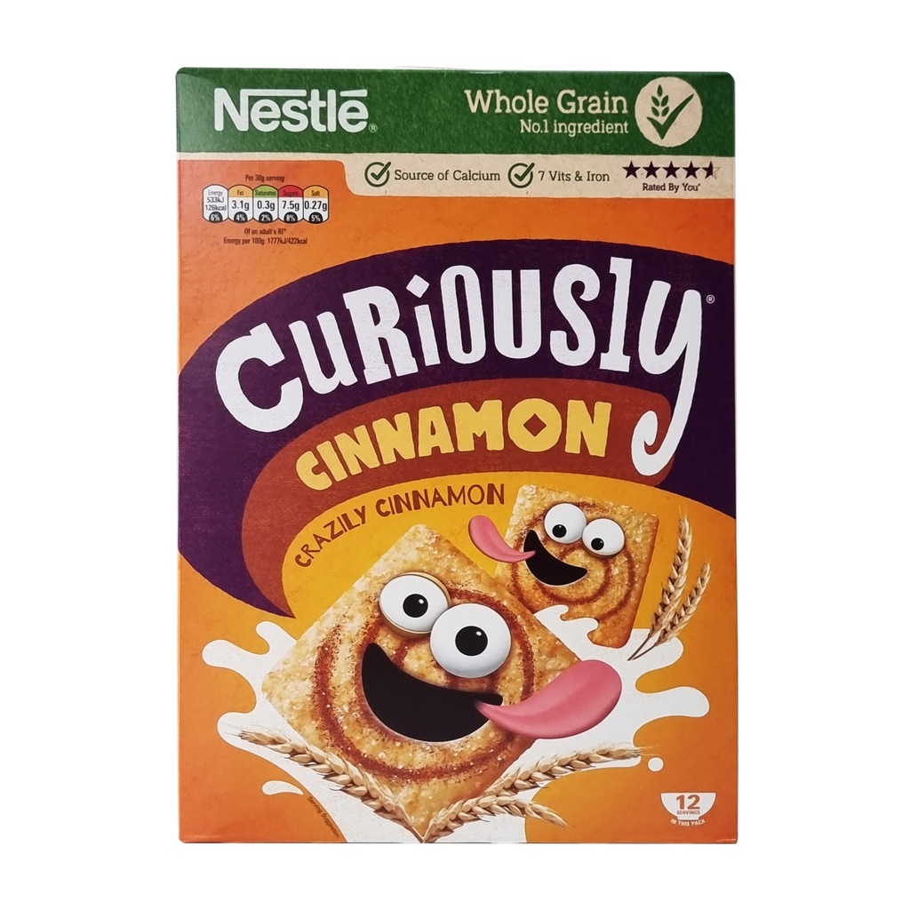 NESTLE CURIOUSLY CINNAMON CEREAL 375G