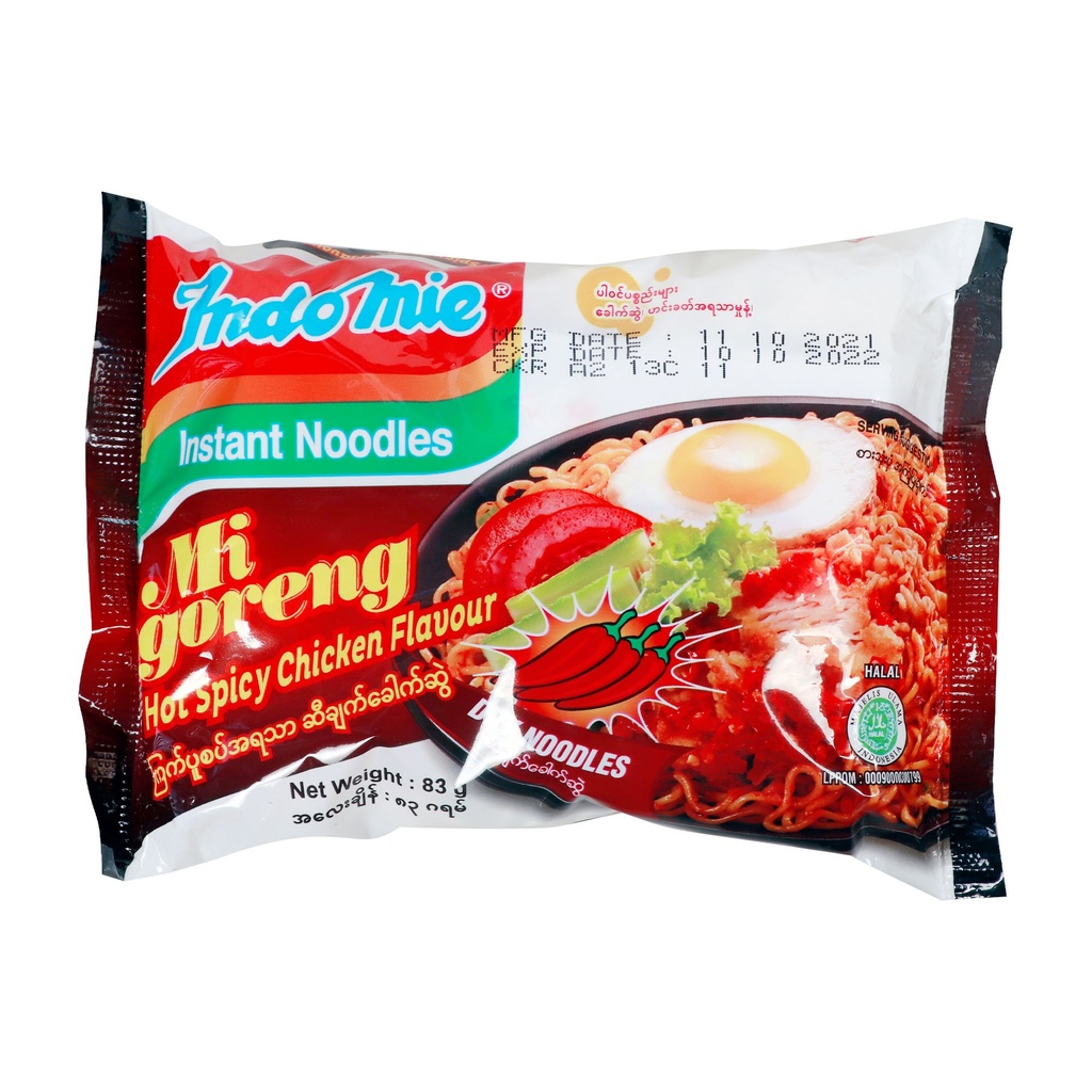 INDOMIE NOODLES MI GORENG HOT SPICY CHICKEN 83G