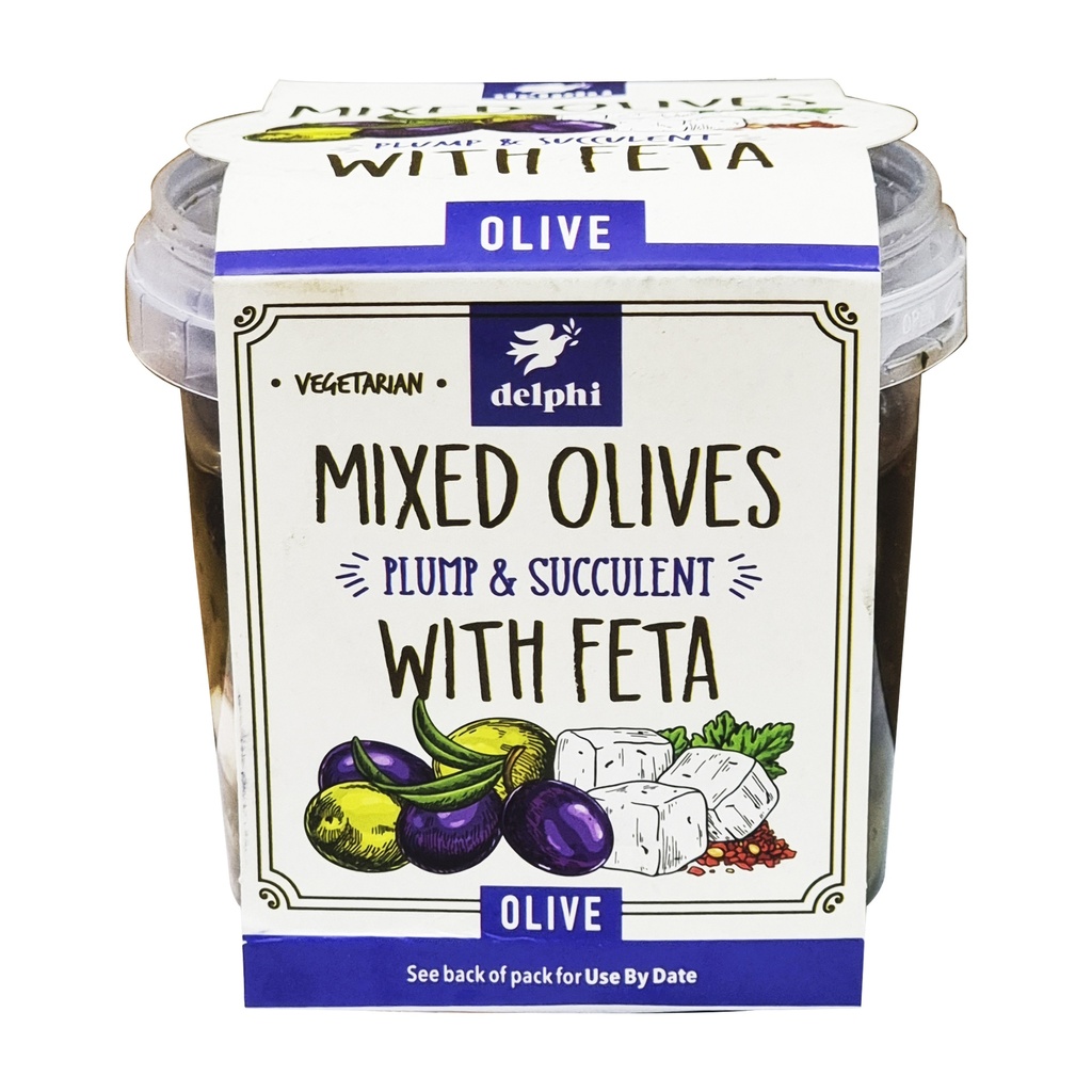 DELPHI MIXED OLIVES WITH FETA 300G