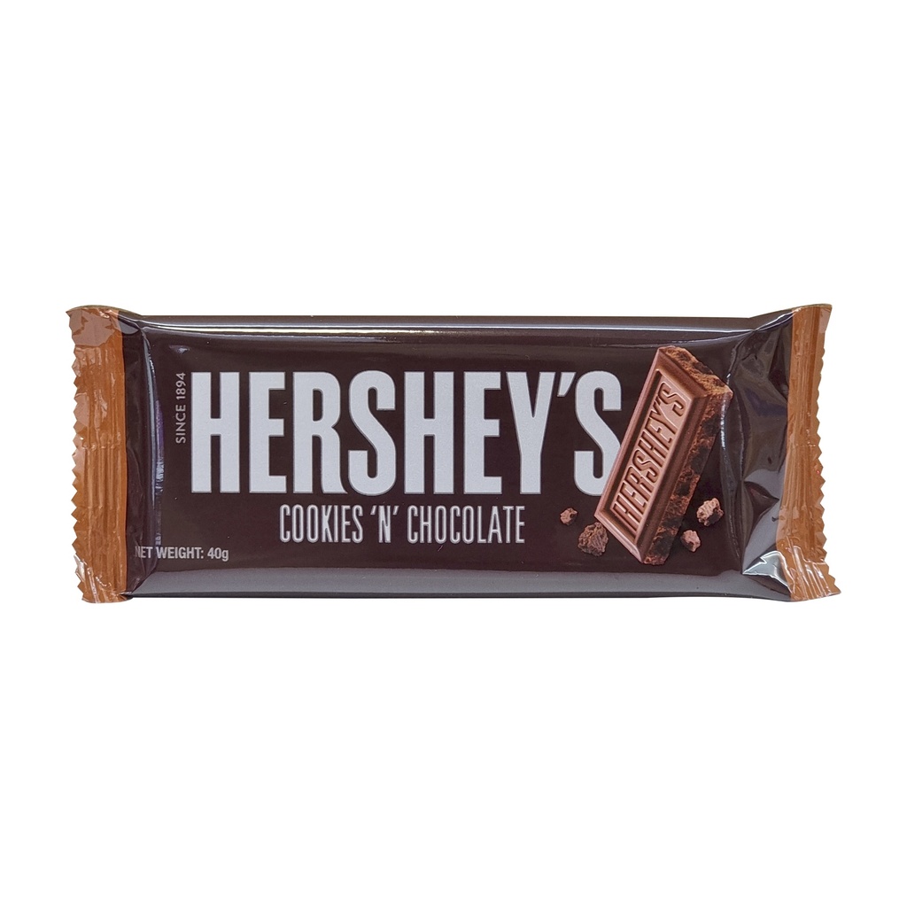 HERSHEY'S COOKIES N CHOCOLATE BAR 40G