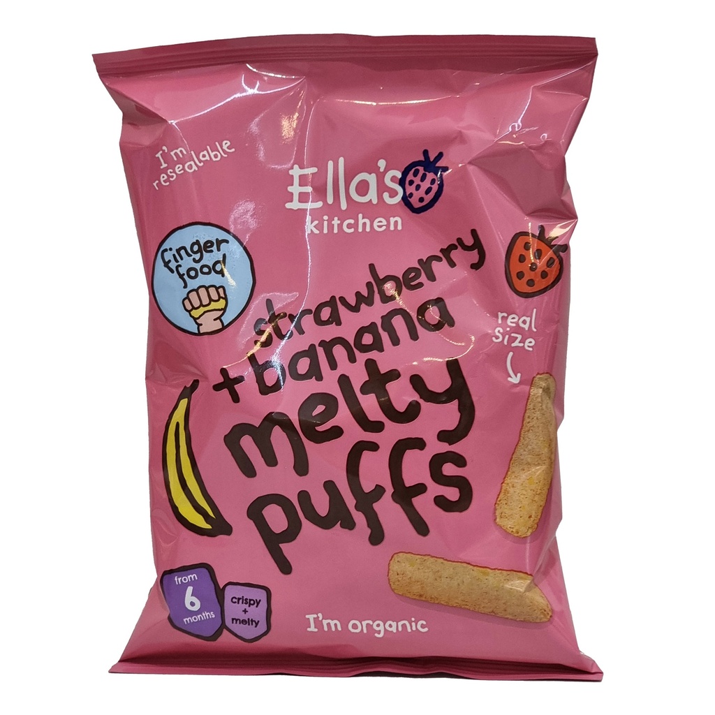 ELLA'S KITCHEN MELTY PUFFS - STRAWBERRY & BANANA 6+ MONTHS 20G