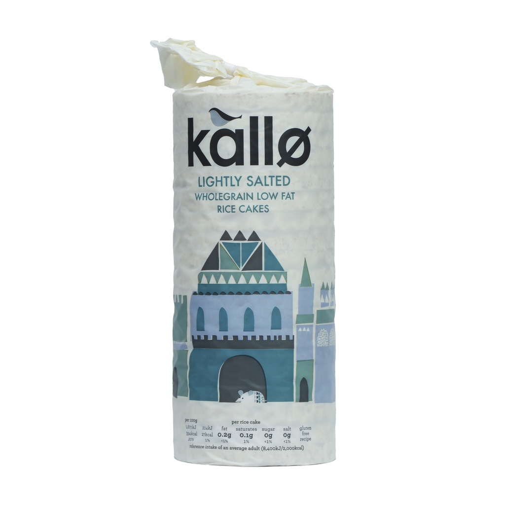 KALLO LIGHTLY SALTED LOW FAT RICE CAKES 130G