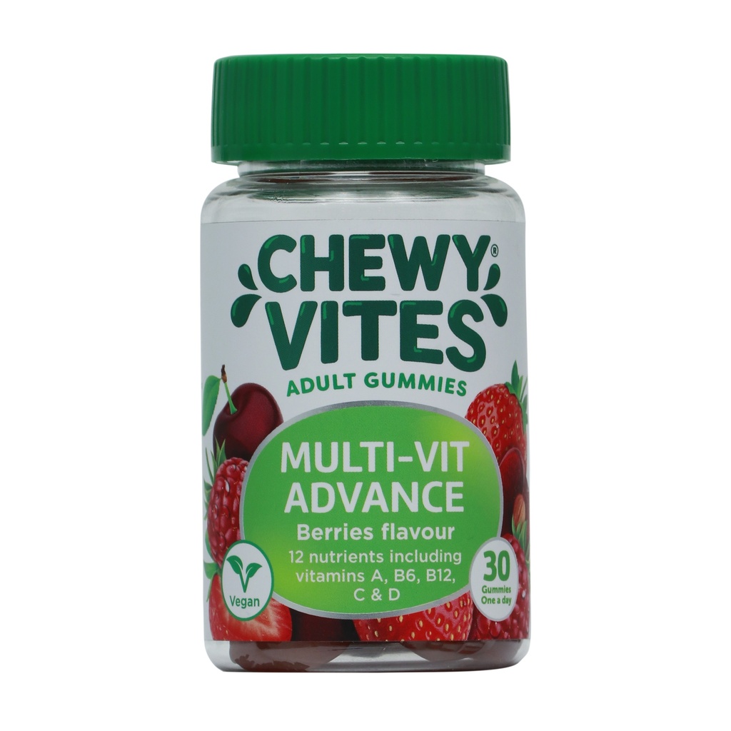 CHEWY VITES ADULT GUMMIES MULTI-VITAMIN ADVANCE BERRIES FLAVOUR 30 GUMMIES ONE A DAY