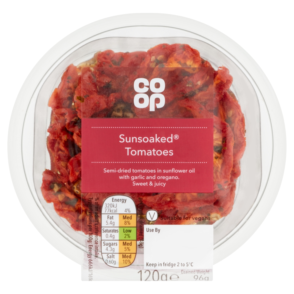 CO-OP SUN SOAKED TOMATOES 120G