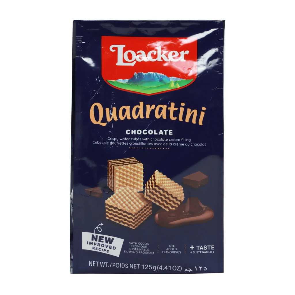 LOACKER QUADRTINI COCOA & MILK 125G