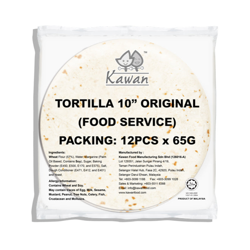 [NO BARCODE] Kawan Tortilla Wraps Original 10" (Food Service) 12'S 65g