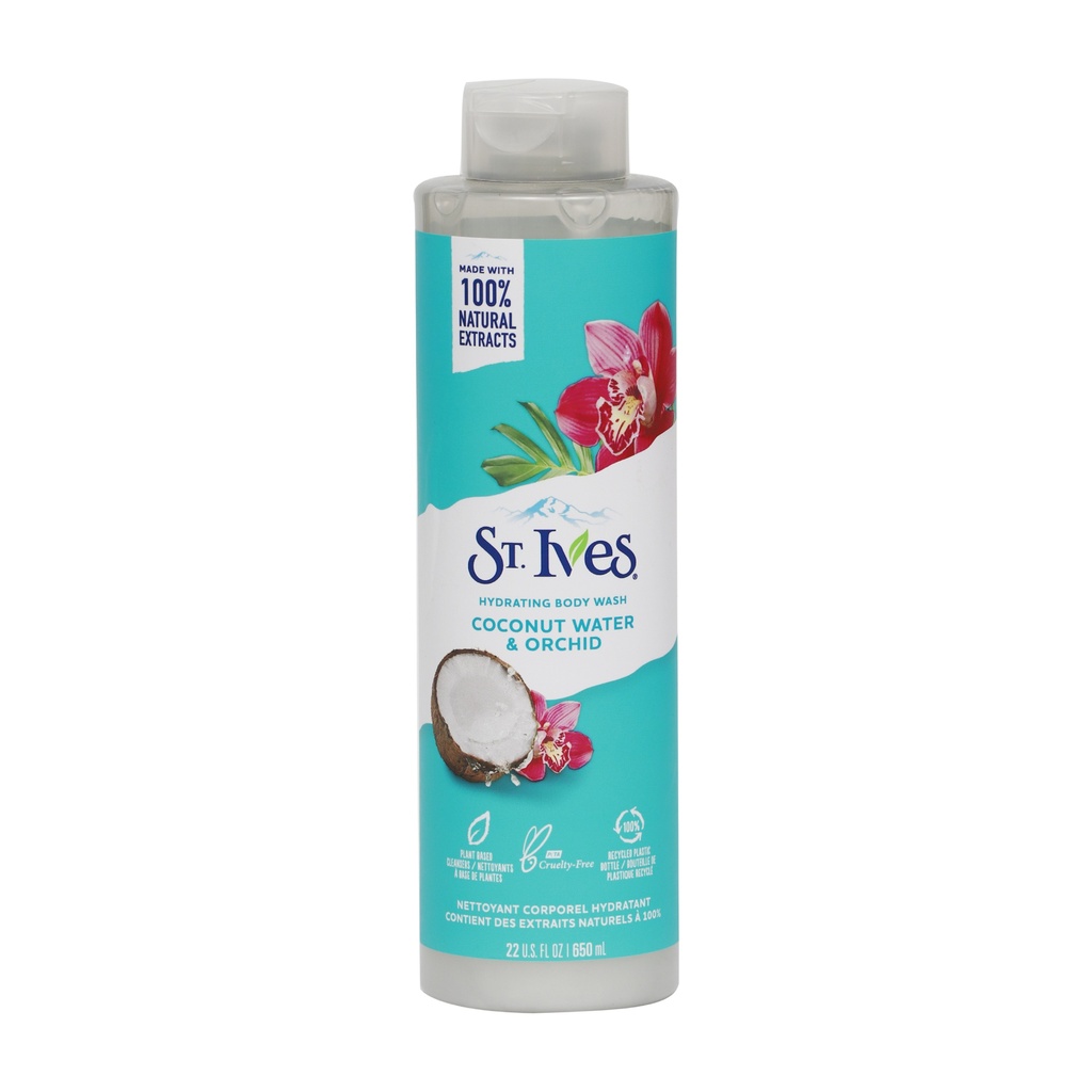 ST IVES SOOTHING BODY WASH COCONUT WATER & ORCHID 650ML (22OZ)