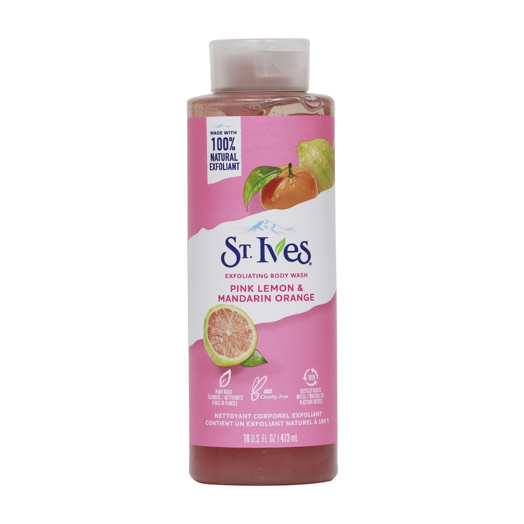 ST IVES SOOTHING BODY WASH PINK LEMON & MANDARIN ORANGE 473ML (16OZ)