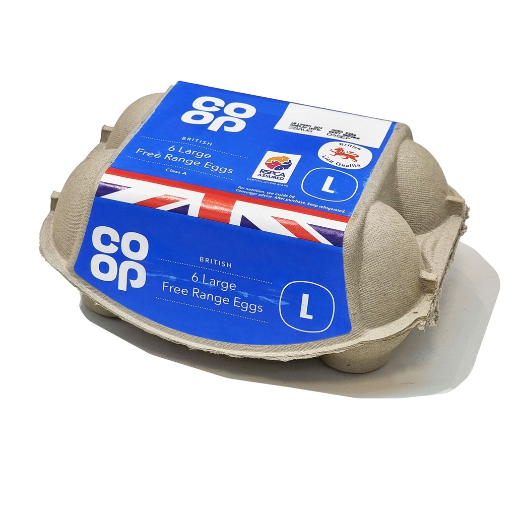 CO-OP BRITISH 6 FREE RANGE LARGE EGGS