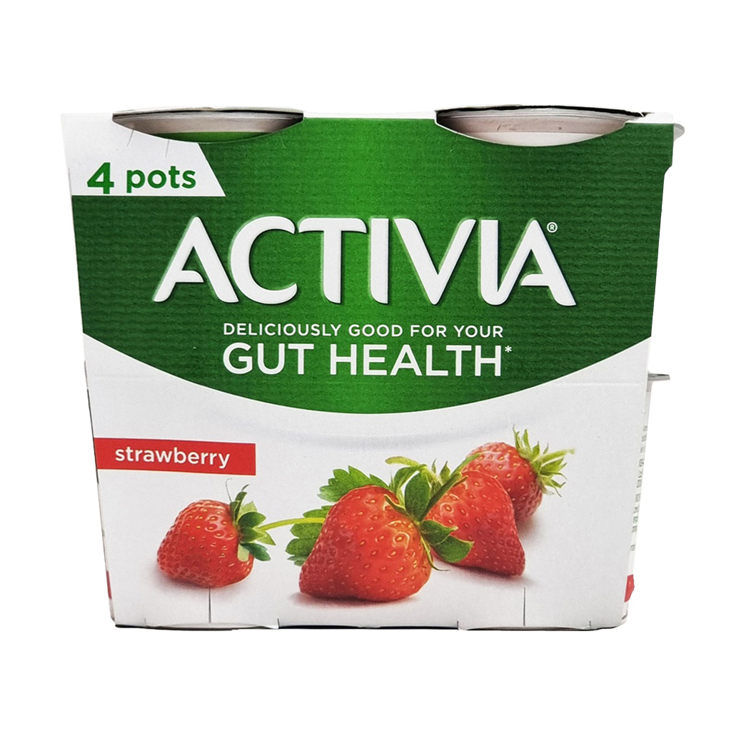 ACTIVIA STRAWBERRY YOGURT 4'S X 115G