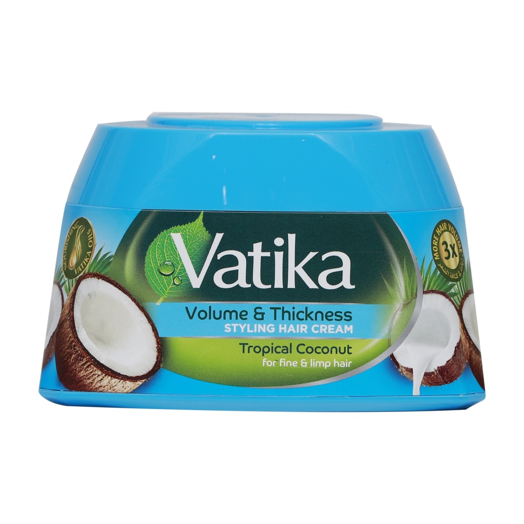 VATIKA VOLUME & THICKNESS HAIR CREAM TROPICAL COCONUT 140ML