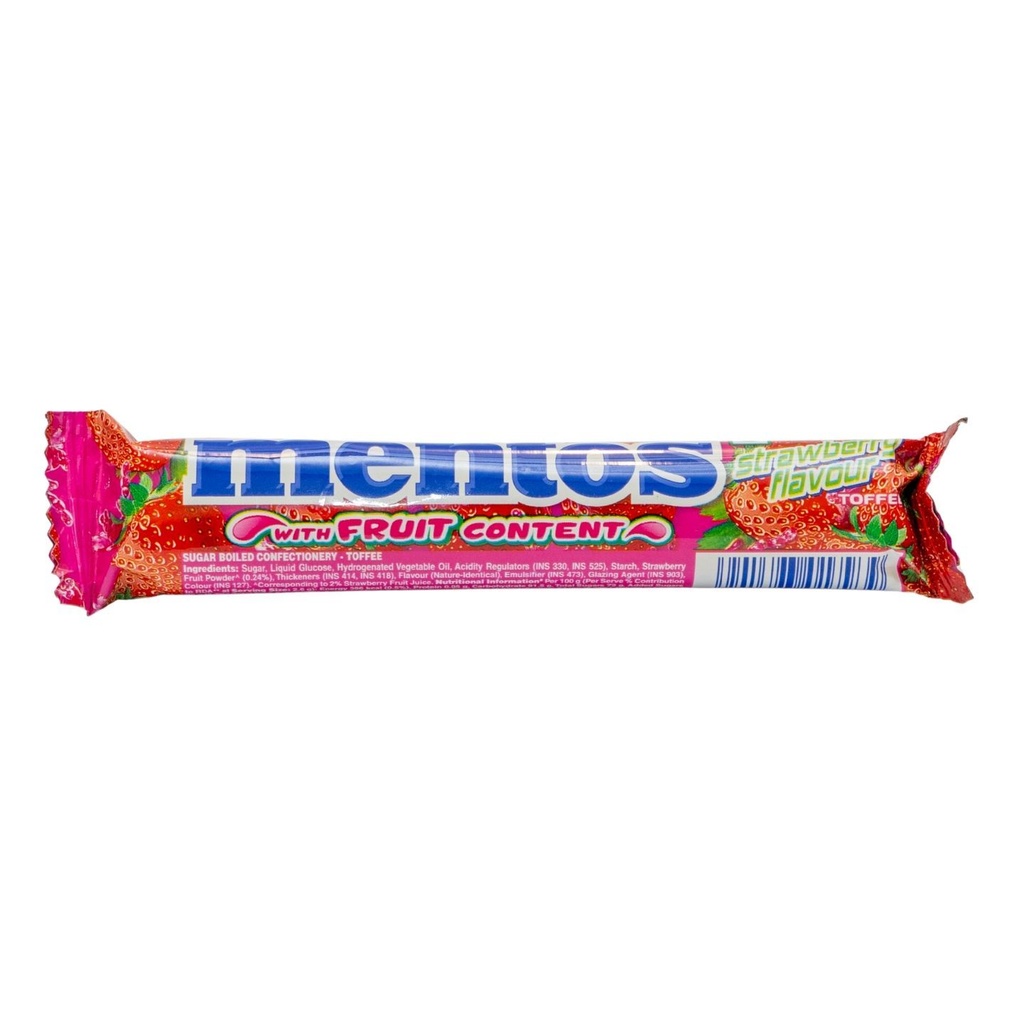 MENTOS ORANGE & STRAWBERRY ROLL 28.6G