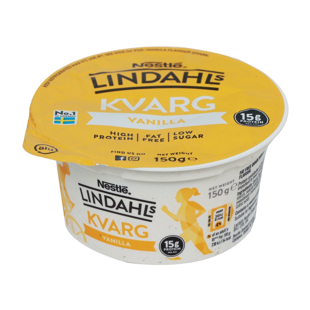 NESTLE LINDAHLS KVARG VANILLA LACTOSE FREE YOGURT ALTERNATIVE 150G