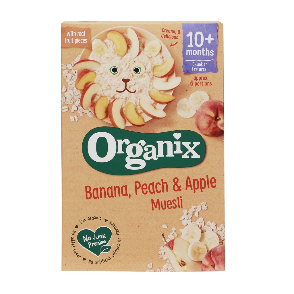 ORGANIX BANANA, PEACH & APPLE MUESLI 10+ 200G