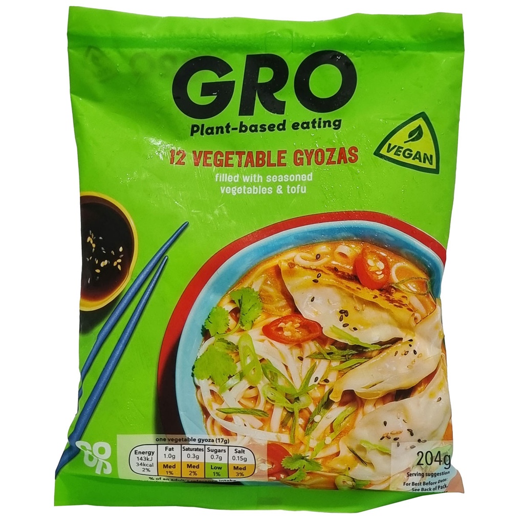 GRO VEGETABLE GYOZA 12 DUMPLINGS  204G