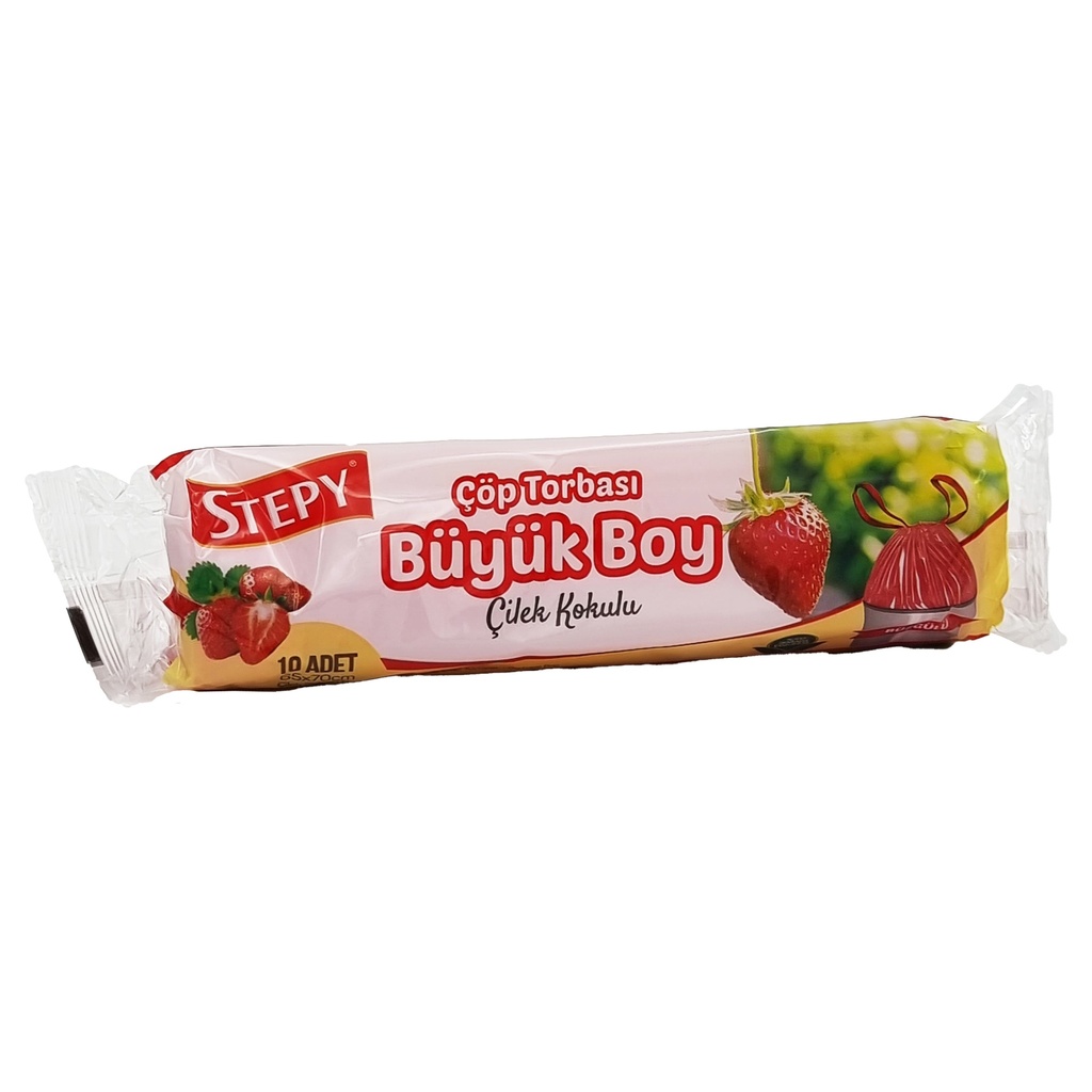 Stepy Strawberry Scented Garbage Bag 65X70cm 10'S