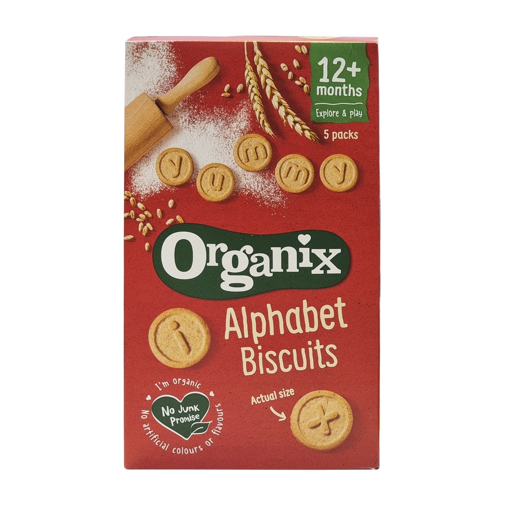 ORGANIX ALPHABET BISCUITS 5'S 12+ MONTHS 125G